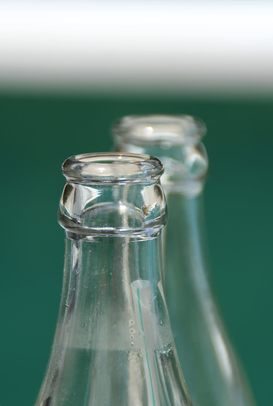 bottles, bottleneck, drink, empty, glass bottle, thirst, transparent, HD wallpaper