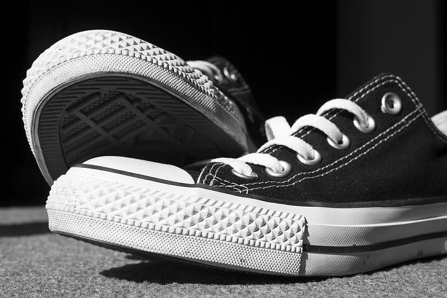 converse all-star, laces, rubber, shoes, sneakers, close-up, HD wallpaper