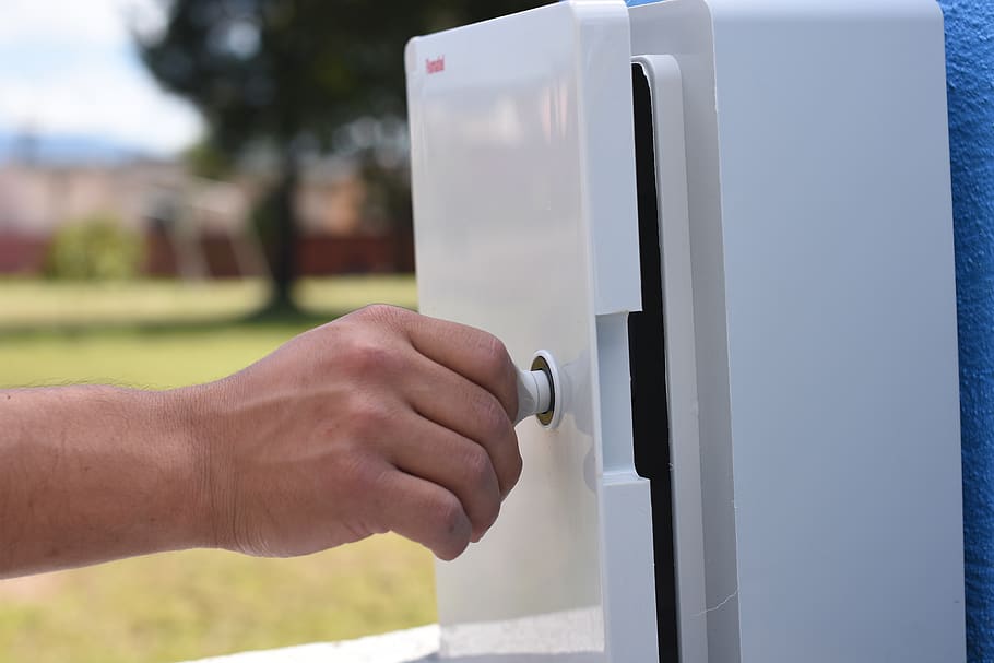 electrical box, cabinet electrical box, protection, human hand HD wallpaper