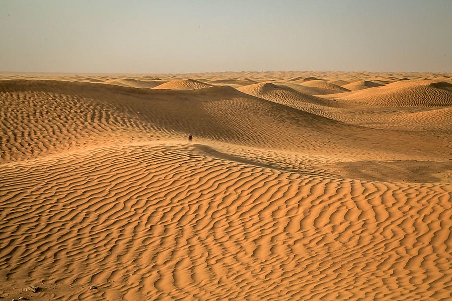 aerial photography of desert at daytime, Tunisia, Sahara, sand, HD wallpaper