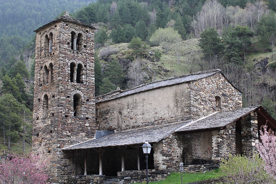 andorra, church, built structure, architecture, building exterior HD wallpaper