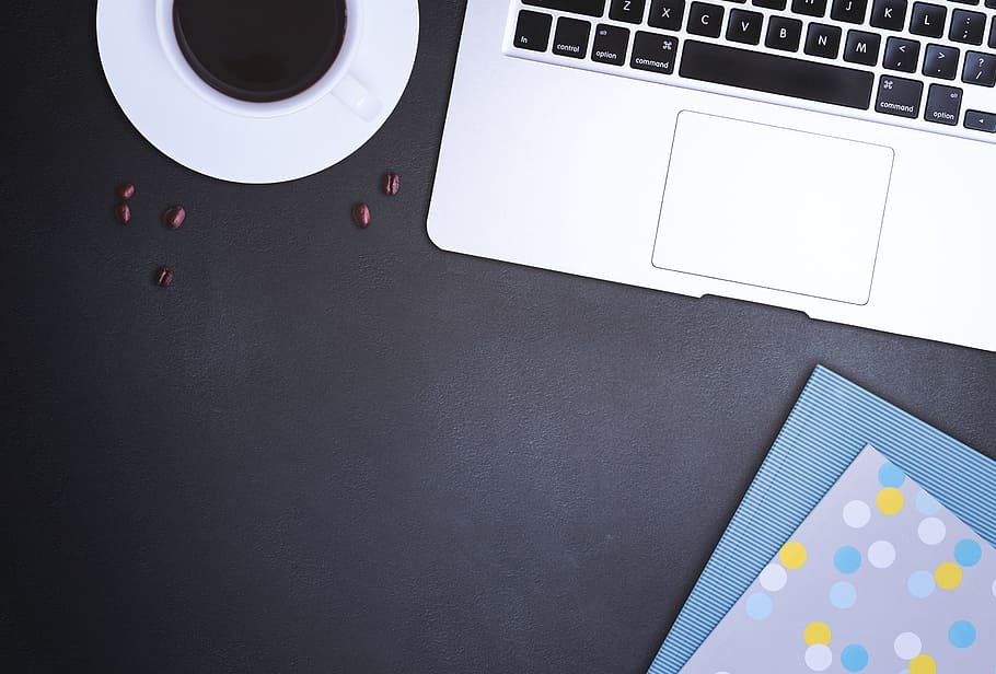 coffee, cup, mug, laptop, coffee beans, computer, drink, wireless technology HD wallpaper