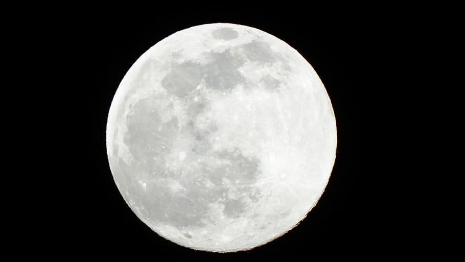 Moon, Night, sky, no people, nature, moon surface, astronomy HD wallpaper
