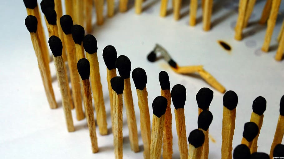 match sticks standing on white surface, help, viewer, no help HD wallpaper