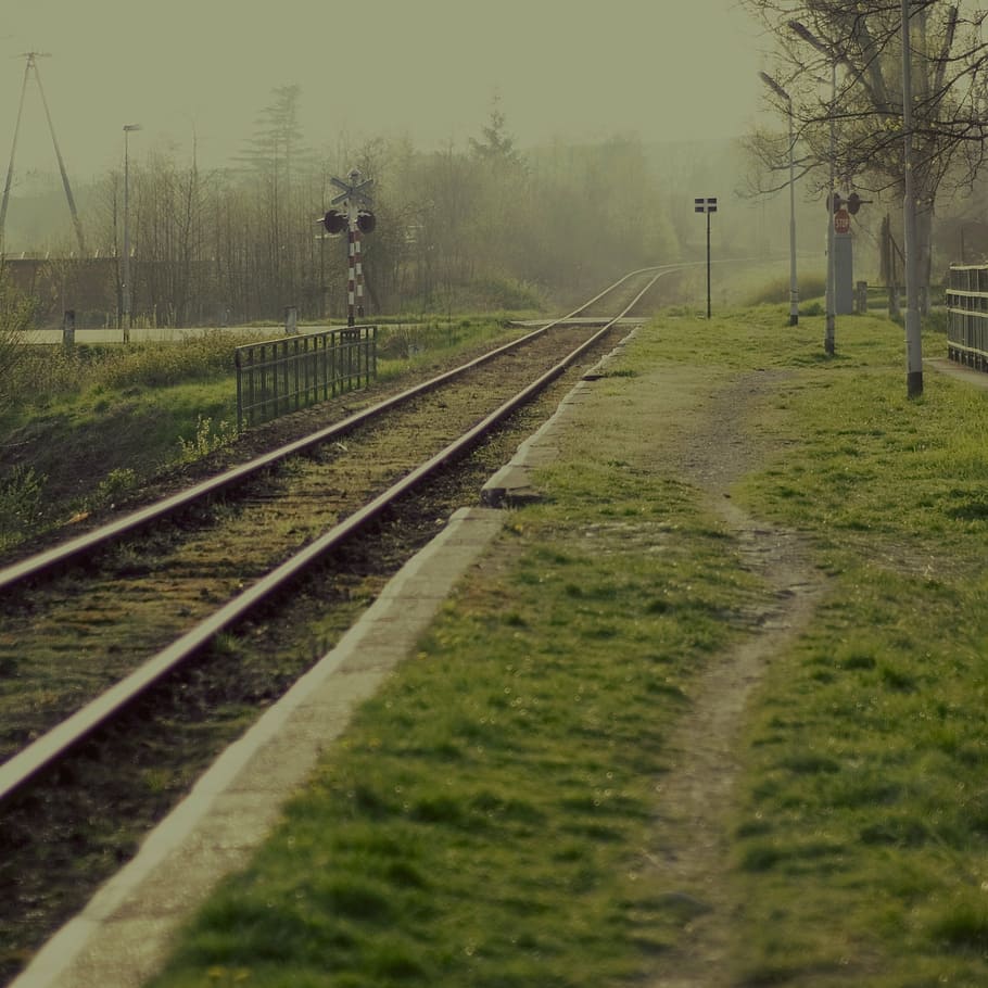 landscape, tracks, sky, the background, view, landscapes, nature HD wallpaper