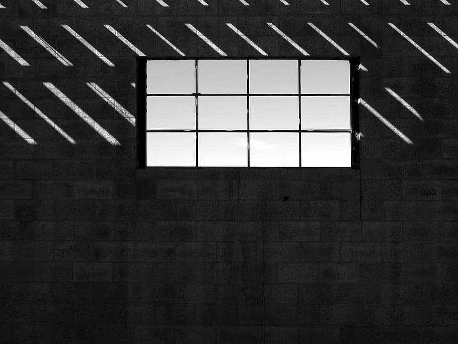 black and gray window frame, turned on flat screen television HD wallpaper