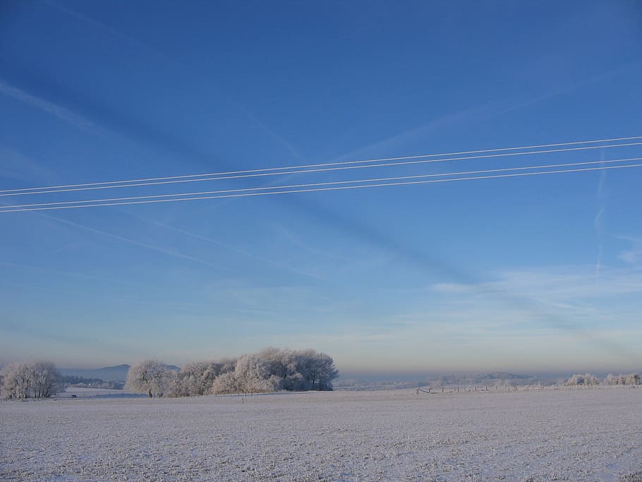 Frost, Sky, Blue, Blue, Winter, Cold, nature, scenics, beauty in nature HD wallpaper