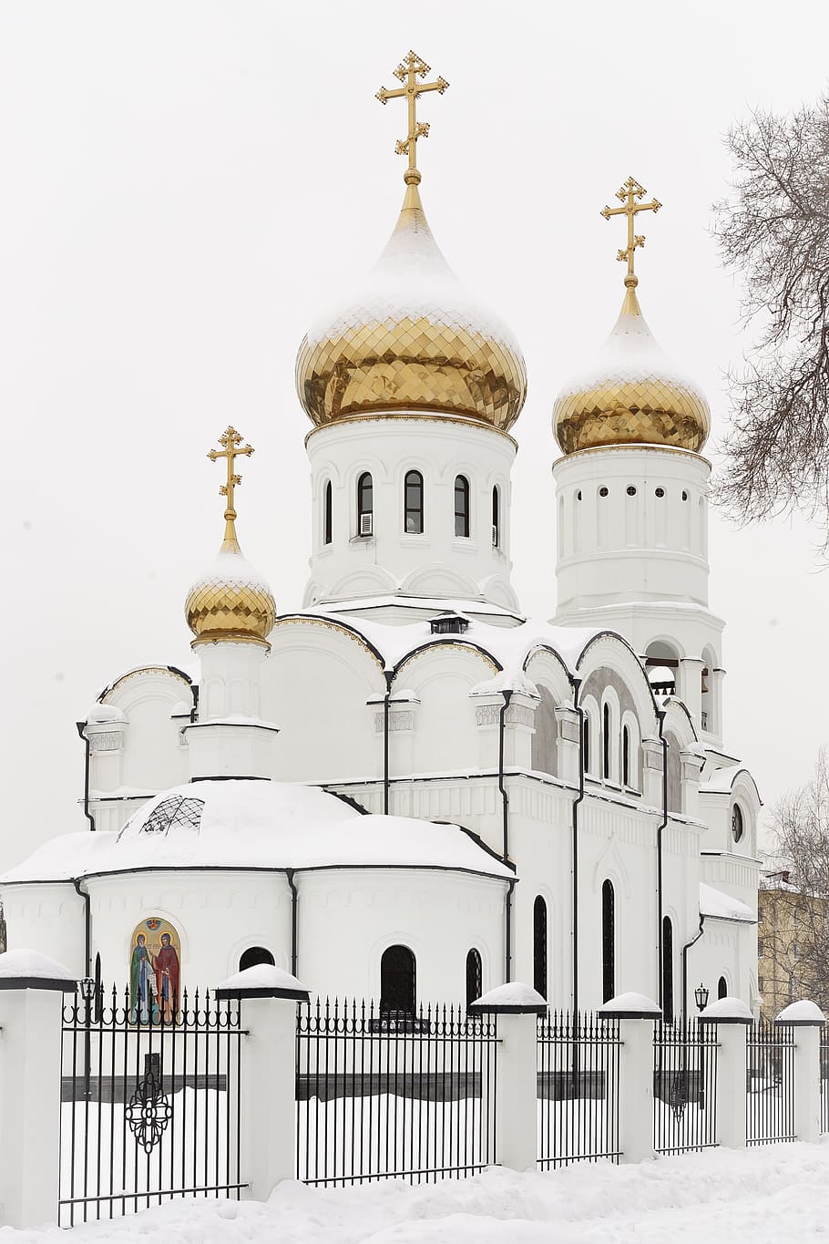 dome, architecture, cross, orthodox, church, religion, cathedral, HD wallpaper