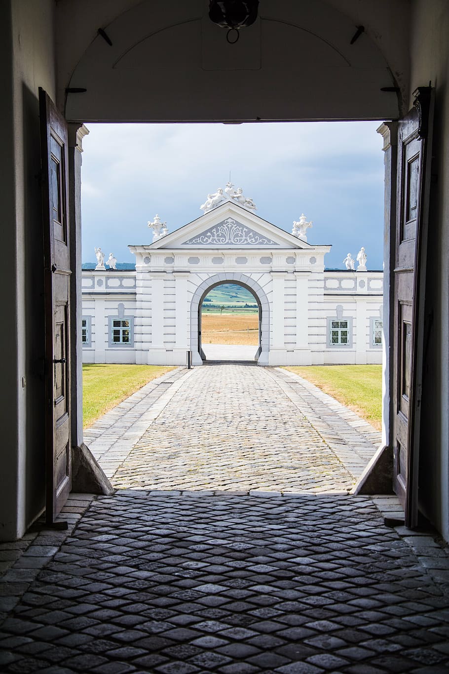 goal, monastery, input, gateway, historically, old, intake HD wallpaper