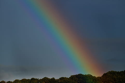 rainbow, sky, mood, landscape, color, double rainbow, rainbow colors HD wallpaper