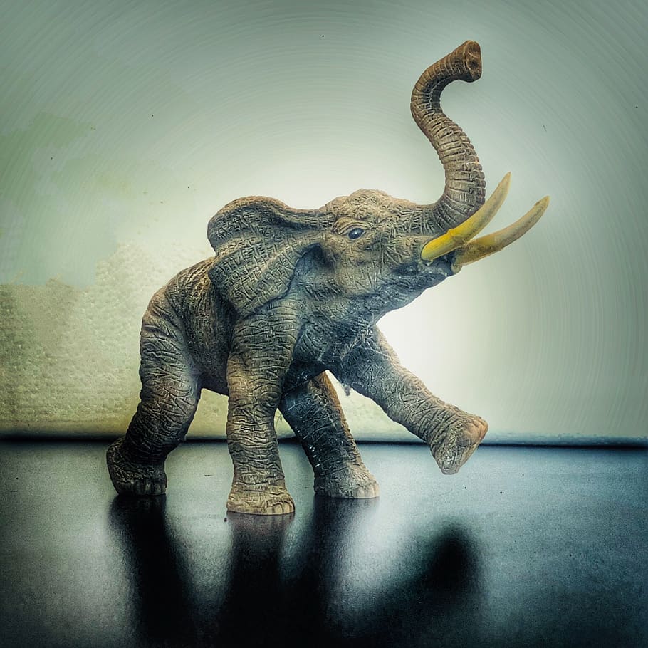 elephant, statue, animal, animal themes, one animal, animal representation HD wallpaper