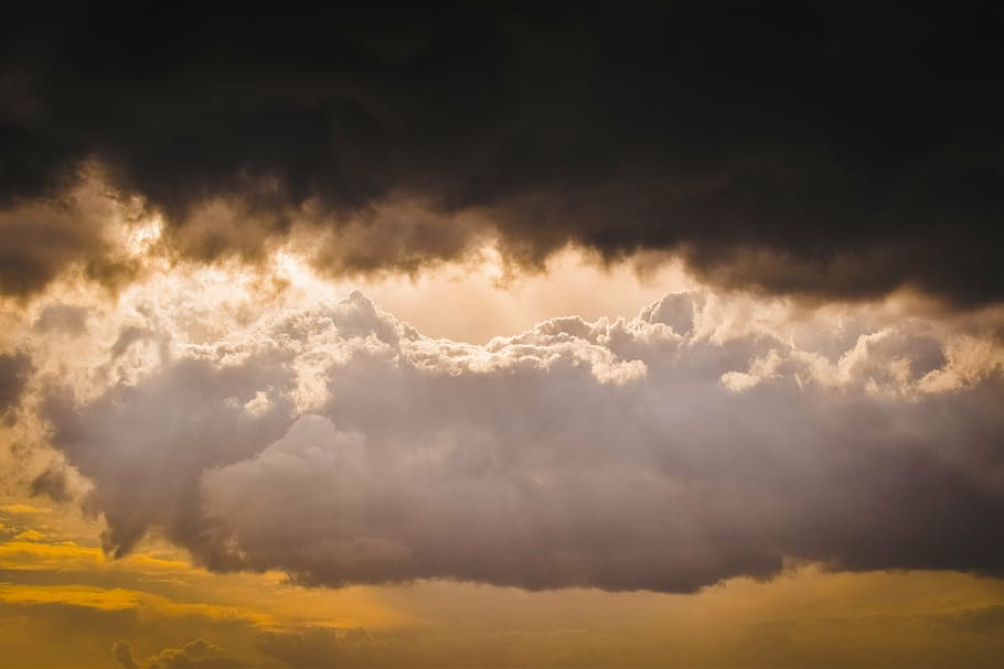 white clouds, stormy, sky, nature, dramatic, cloudscape, weather HD wallpaper