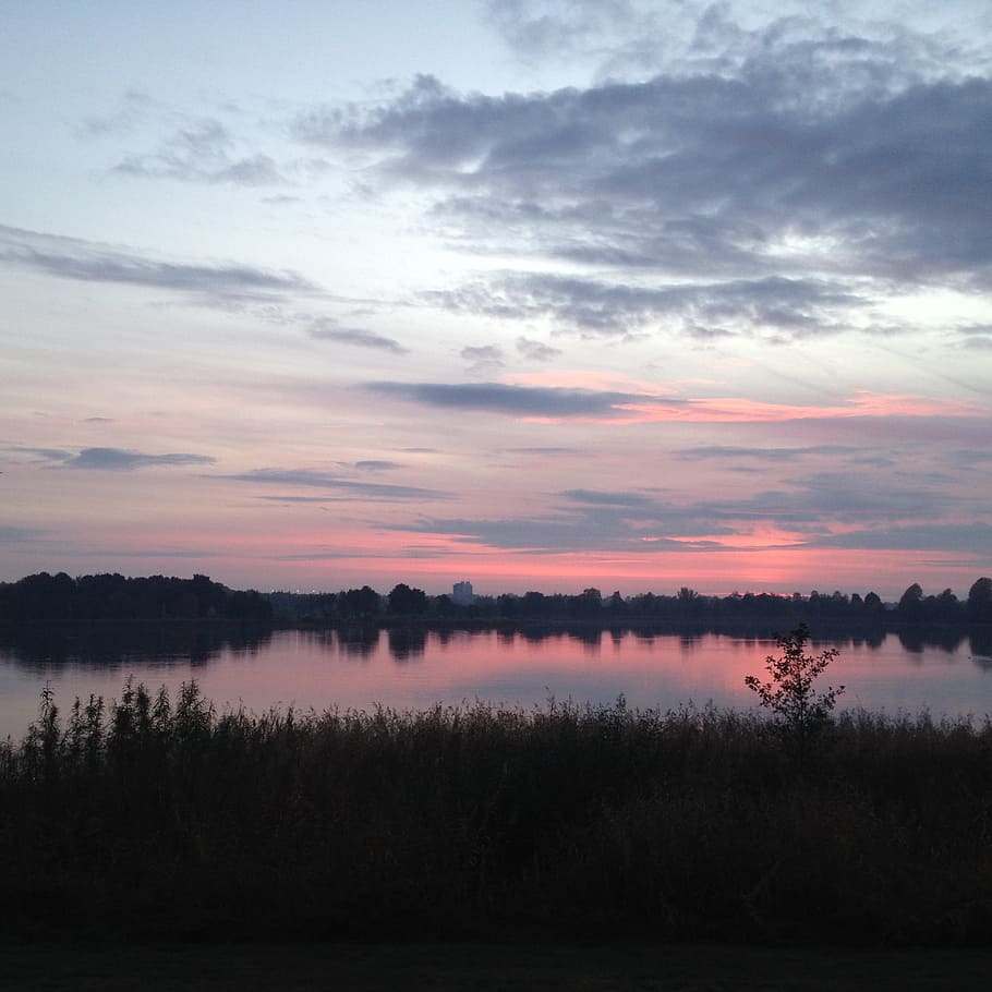 sunset, evening, calm, autumn, tranquility, beauty in nature HD wallpaper