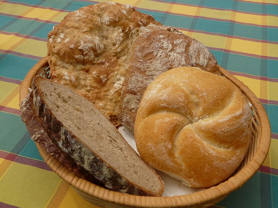 Bread, Breadbasket, Breakfast, arouse, roll, eat, food, freshness HD wallpaper