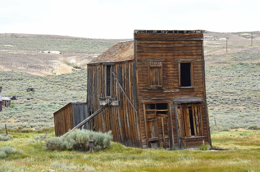 rustic, sagging, building, bodie, california, architecture HD wallpaper