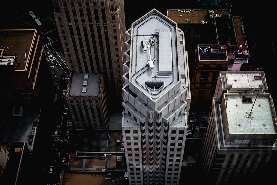 aerial photography of high-rising buildings, urban Scene, new York City HD wallpaper