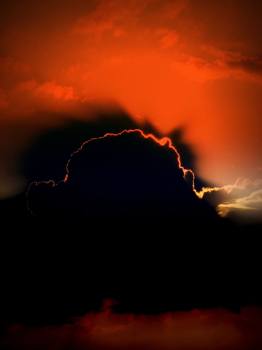 sunset, cloud, fire, in the evening, cloud - sky, no people HD wallpaper