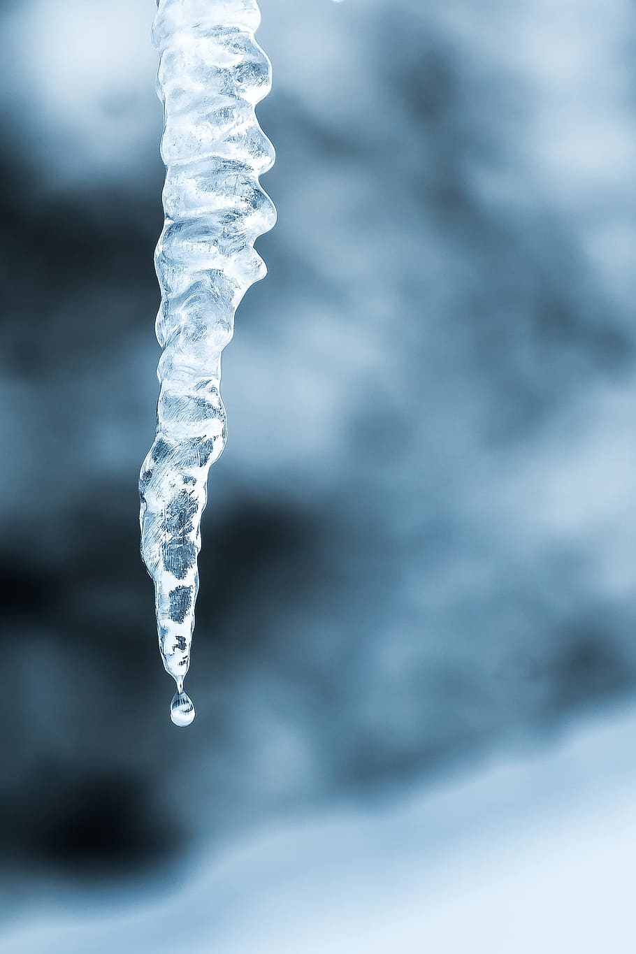 photo of ice at daytime, winter, blue, icicle, cold temperature HD wallpaper