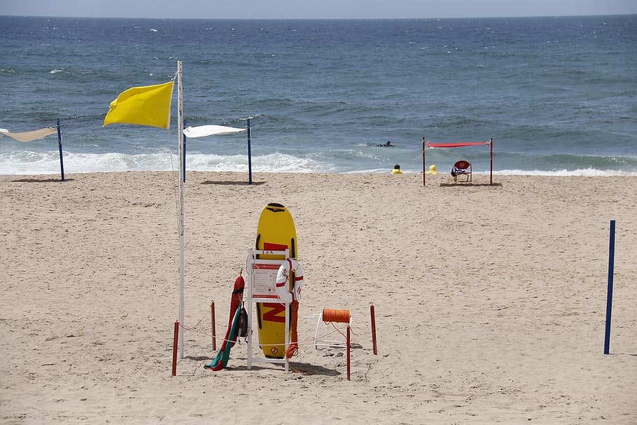 security, beach, yellow, mar, beira mar, safety, salvador, salt water HD wallpaper