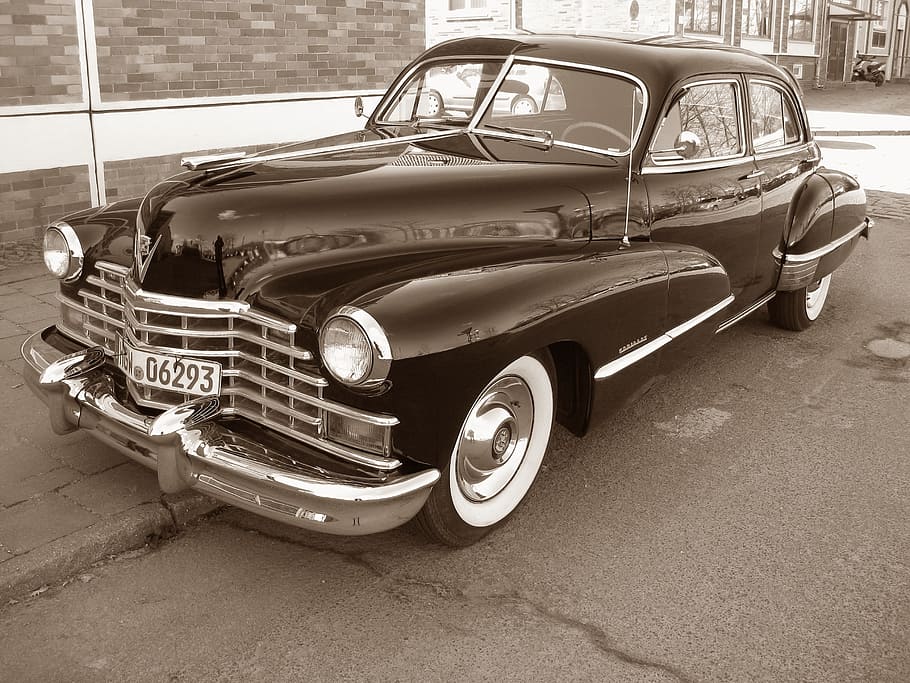 Oldtimer, Cadillac, Classic, Automotive, grille, chrome, retro. 
