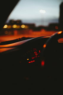 close-up photography of vehicle instrument cluster panel, car HD wallpaper