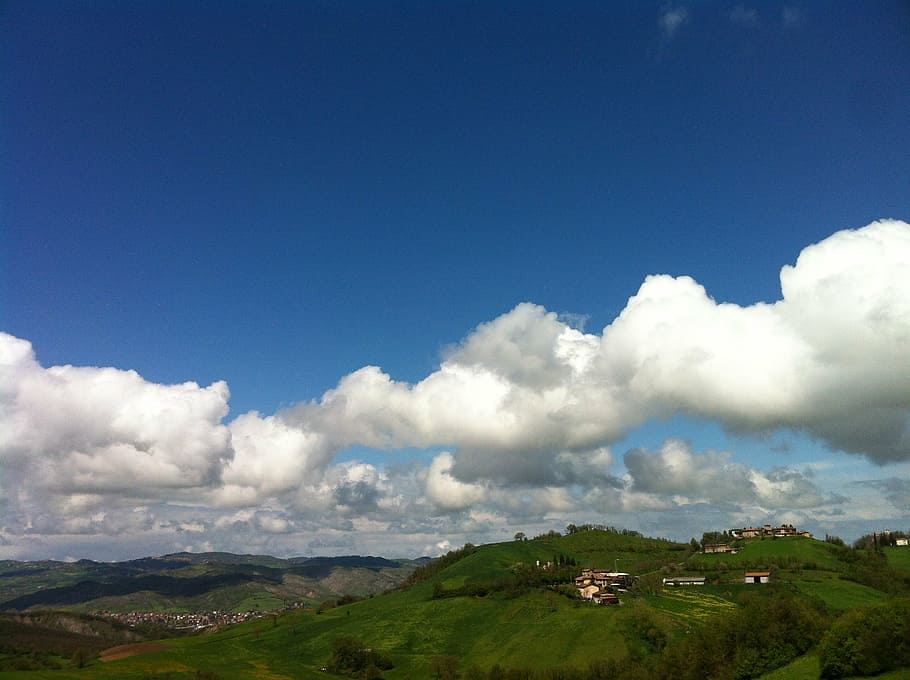 pigneto, landscape, hill, low flying clouds, nature, cloud - Sky HD wallpaper