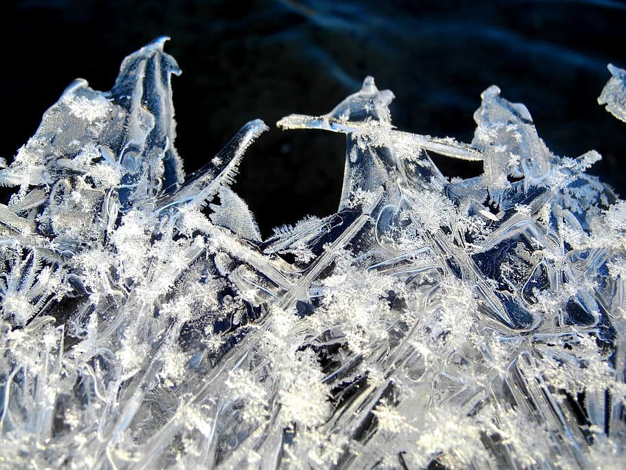 Ice, Crystals, Winter, Frost, Rime, icing, cold temperature HD wallpaper