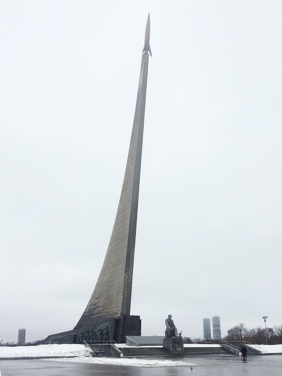 monument, russian, rocket, russian memorial, park, architecture HD wallpaper