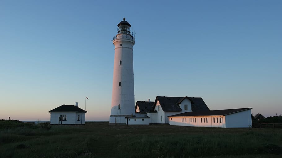 denmark, hirtshals, lighthouse, sea, coastline, tower, architecture HD wallpaper