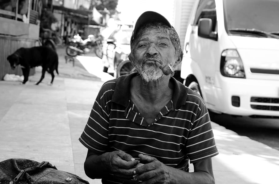 poverty, pipe, loneliness, real people, one person, senior adult HD wallpaper