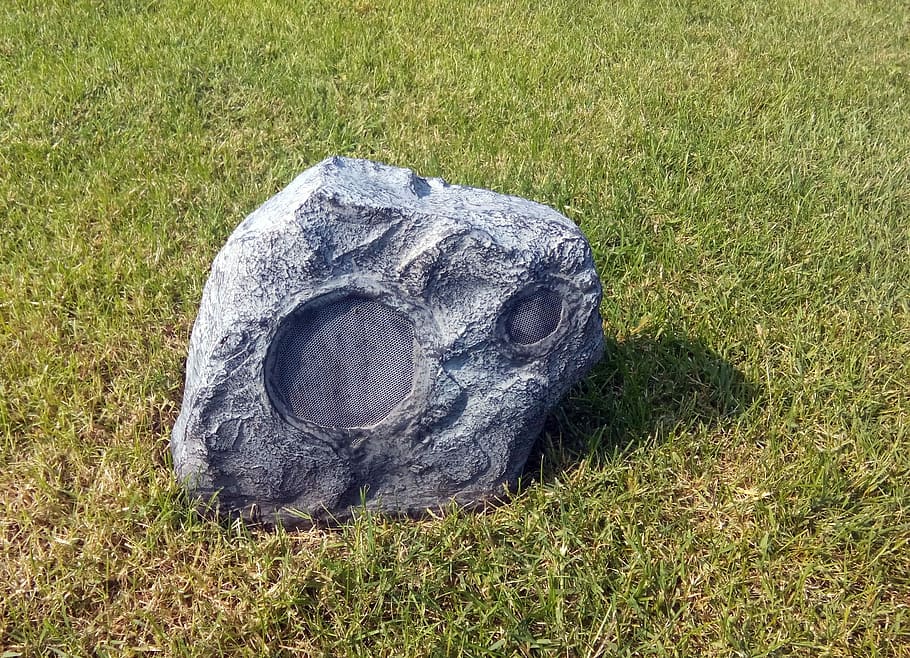 Stone, Speaker, White, Sound, Camouflage, loud, design, musical HD wallpaper