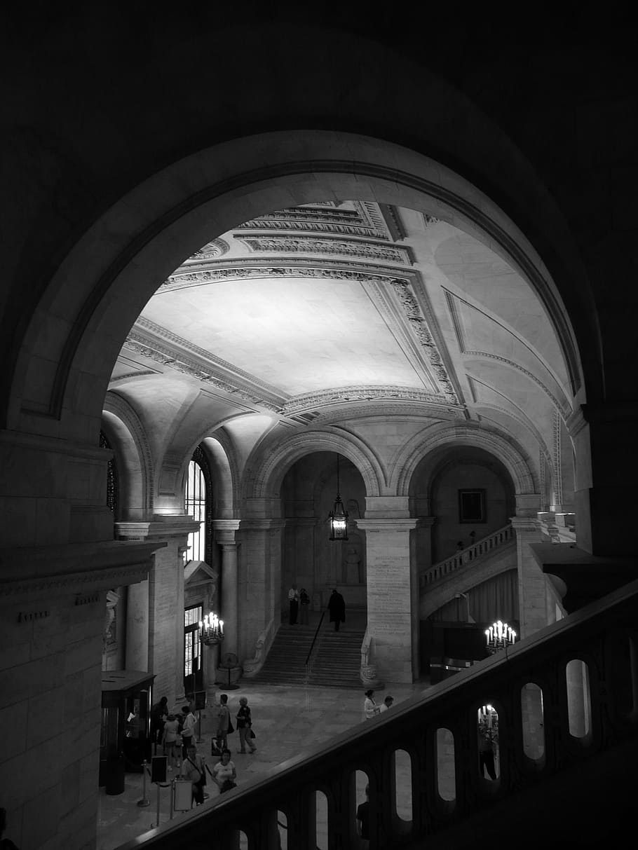 nyc, public library, architecture, new york city, building HD wallpaper