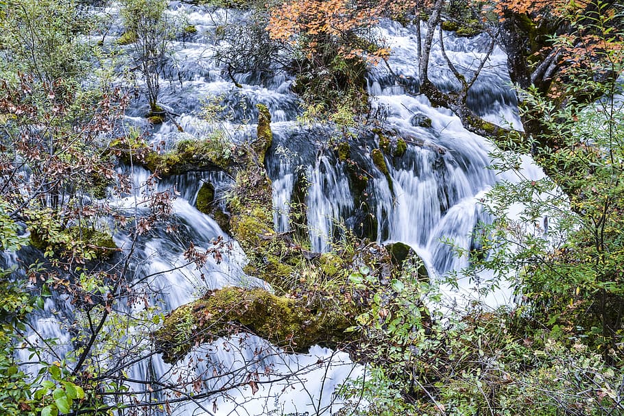 falls, the scenery, views, pretty, winter, cold temperature HD wallpaper