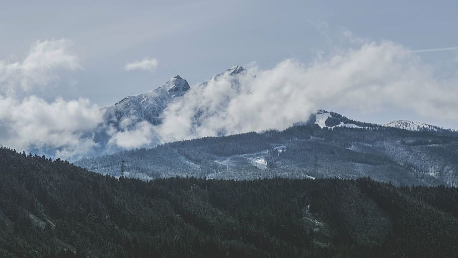 landscape photo of mountain, nature, clouds, sky, travel, adventure HD wallpaper