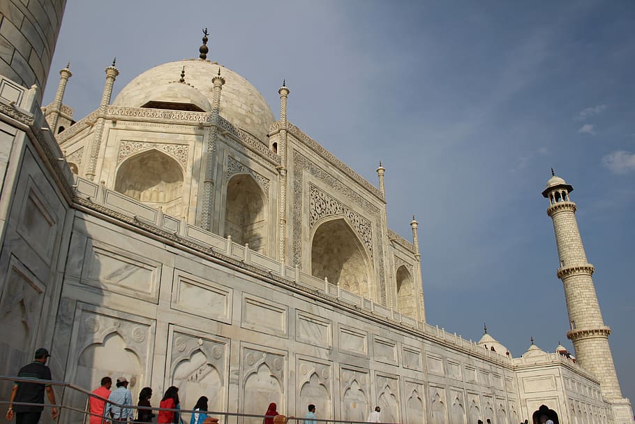 Taj Mahal, Mahal, India, Agra, Taj, Mahal, Asia, marble, architecture, HD wallpaper