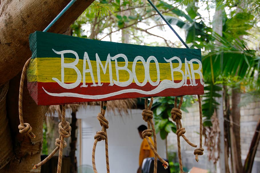 bamboo, bar, shield, board, alcohol sales, pub, restaurant HD wallpaper