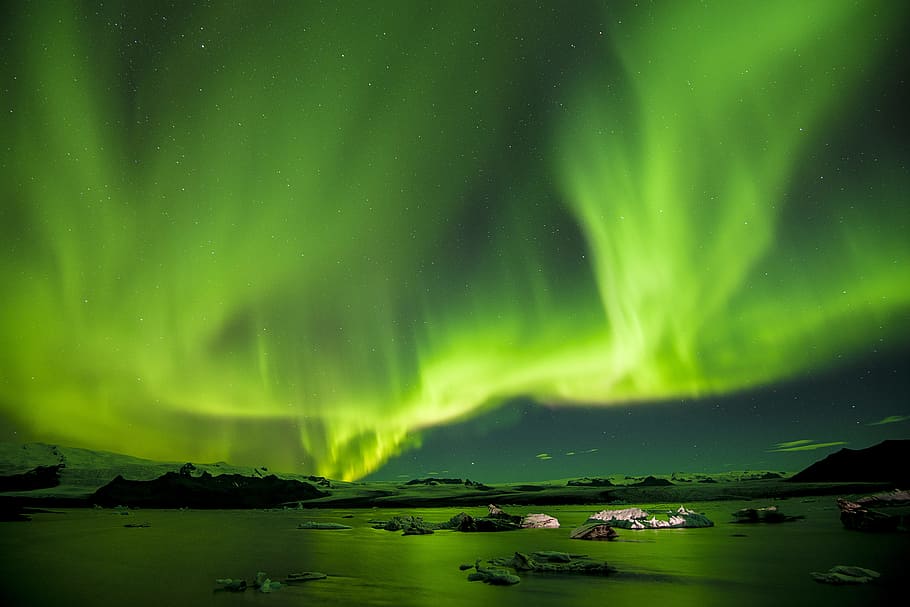 aurora borealis, aurora borealis photography, night sky, northern light, HD wallpaper