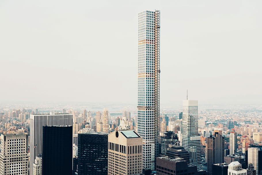 grey high-rise buildings, photo of city building, architecture HD wallpaper