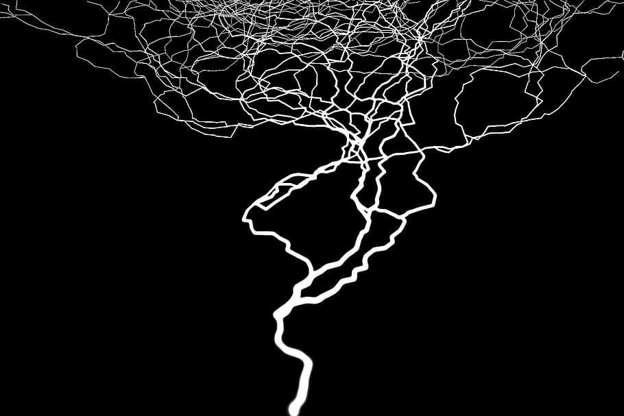 flash, black, thunderstorm, electricity, discharge, flash of lightning HD wallpaper