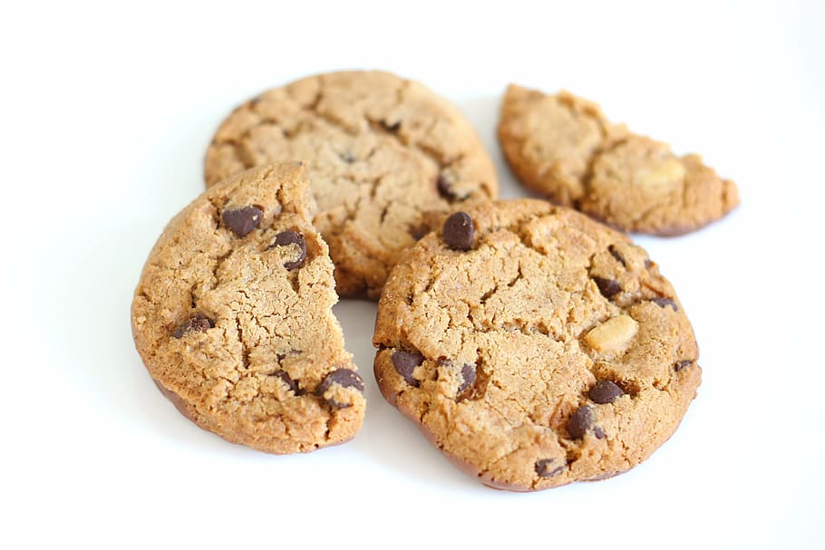 brown cookies, biscuit, chocolate, delicious, nibble, food HD wallpaper