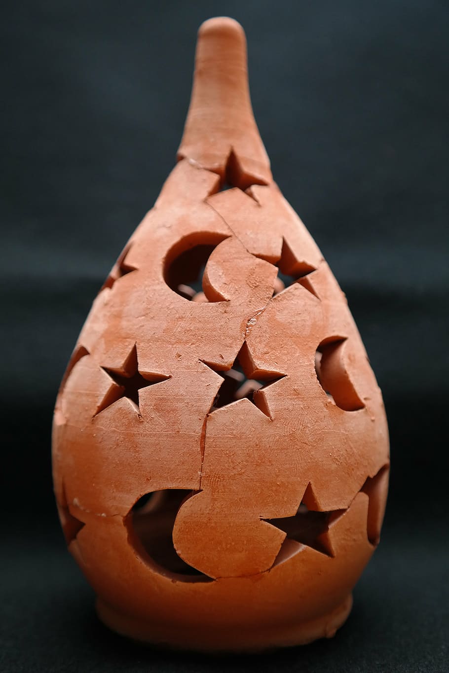 windlight, sound, ceramic, moon, star, pottery, broken, cracked HD wallpaper