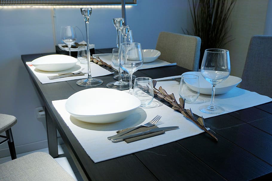 table, covered, eat, gedeckter table, dinner table, board, gangadharan HD wallpaper