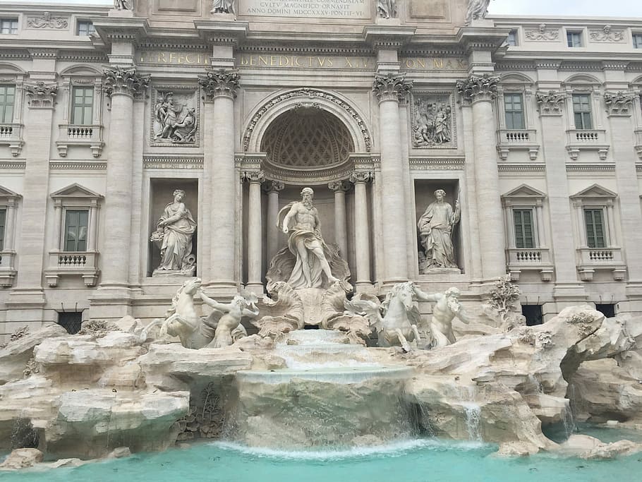 Trevi Fountain, Italy, Fontana, Rome, Statue, Water, ancient rome