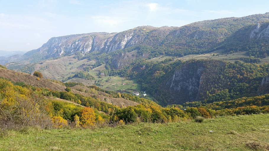Mountain, Grass, Romania, Landscape, nature, travel, green HD wallpaper