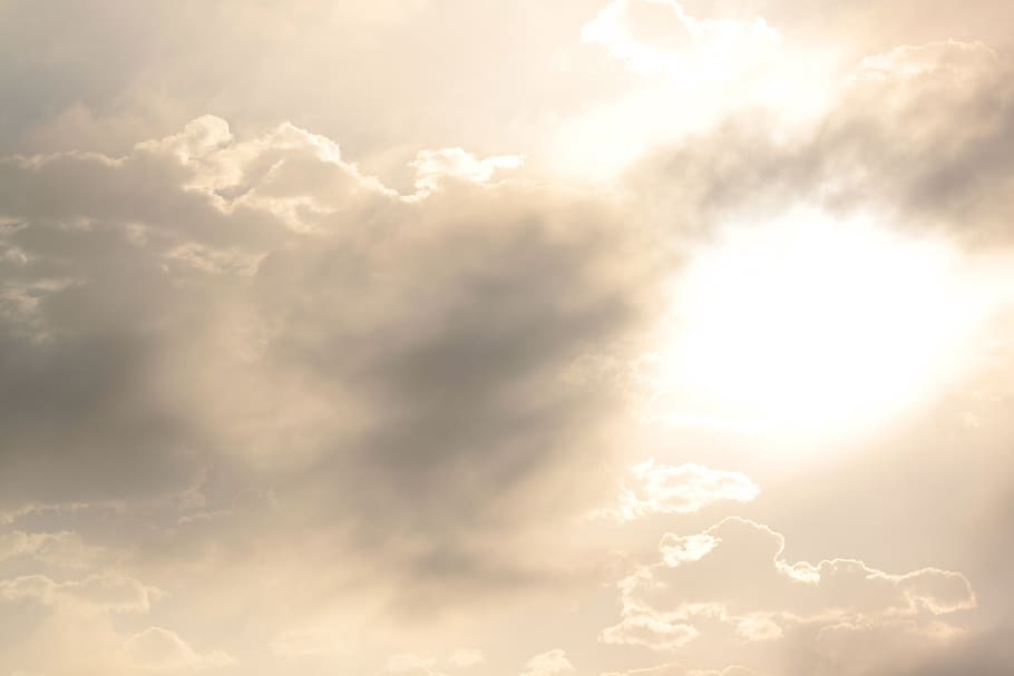 sunny, clouds, mist, daylight, atmosphere, air, weather, cloud - sky HD wallpaper