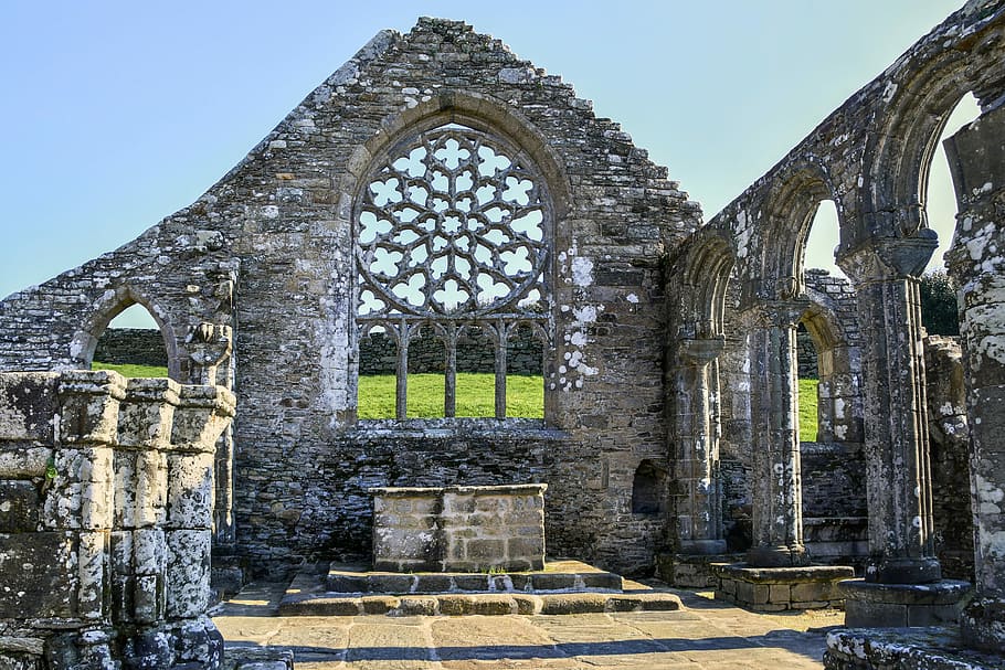 concrete structure, ruin, chapel, pierre, former, architecture HD wallpaper