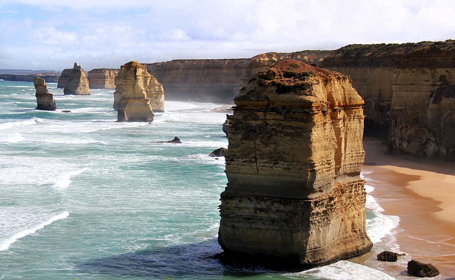apostles, ocean, road, twelve, 12, melbourne, australia, nature HD wallpaper