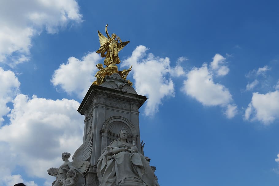 buckingham, statue, queen, royal, sculpture, art and craft HD wallpaper