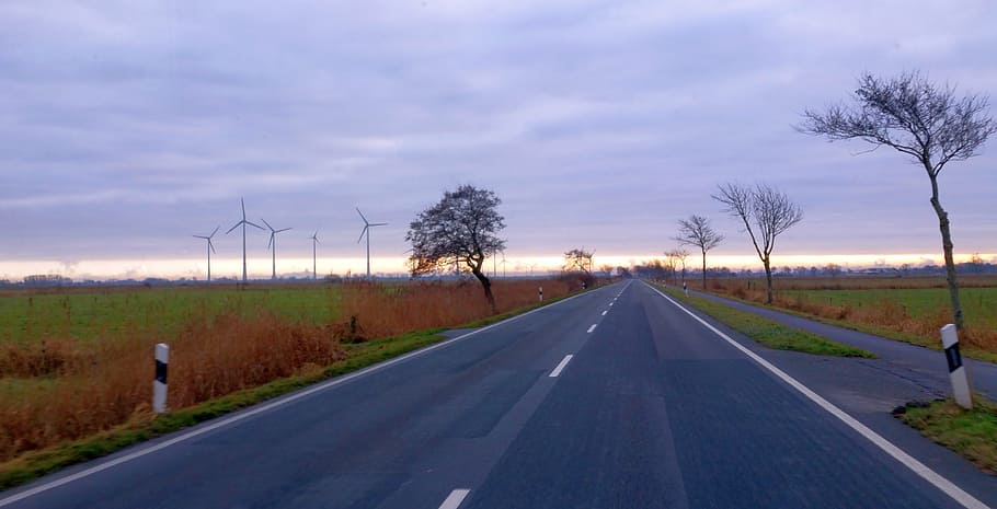 away, road, lonely, just, nature, highway, landscape, rural Scene HD wallpaper