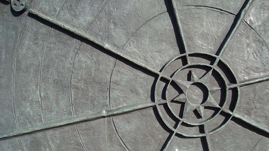 design, sun, rays, symbol, stone art, metal, no people, day HD wallpaper